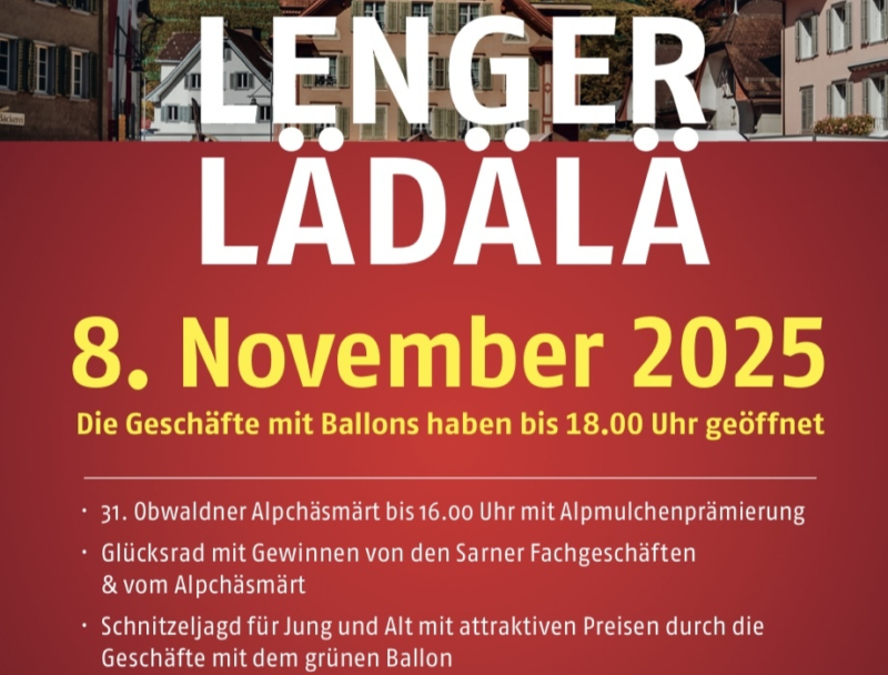 Lenger Lädälä Sarner Fachgeschaefte 2025